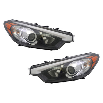 Pacific Best® - Driver and Passenger Side Replacement Headlight Set (NSF Certified)