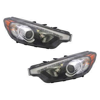 Pacific Best® - Driver and Passenger Side Replacement Headlight Set (NSF Certified)