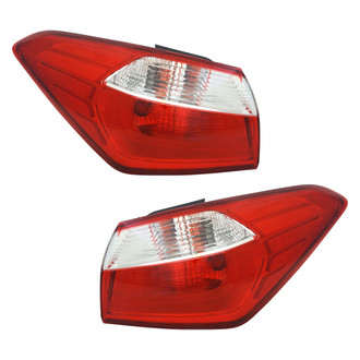 Pacific Best® - Driver and Passenger Side Outer Replacement Tail Lights (Standard Line)