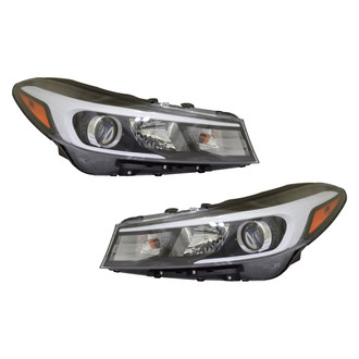 Pacific Best® - Driver and Passenger Side Replacement Headlight Set (NSF Certified)