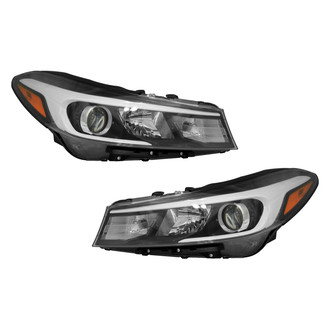 Pacific Best® - Driver and Passenger Side Replacement Headlight Set (CAPA Certified)