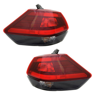 Pacific Best® - Driver and Passenger Side Outer Replacement Tail Lights (CAPA Certified)