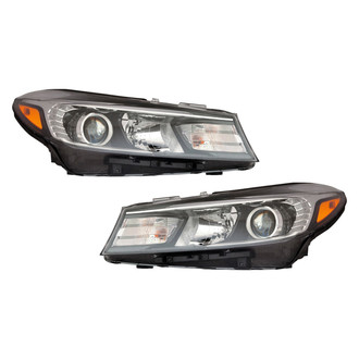 Pacific Best® - Driver and Passenger Side Replacement Headlight Set (CAPA Certified)