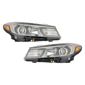 Pacific Best® - Driver and Passenger Side Replacement Headlight Set (CAPA Certified)