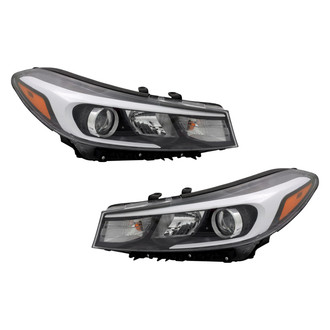 Pacific Best® - Driver and Passenger Side Replacement Headlight Set (CAPA Certified)