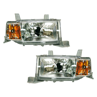 Pacific Best® - Driver and Passenger Side Replacement Headlight Set Lens and Housing (Standard Line)