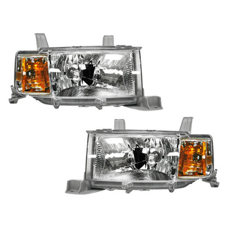 Pacific Best® - Driver and Passenger Side Replacement Headlight Set Lens and Housing (CAPA Certified)
