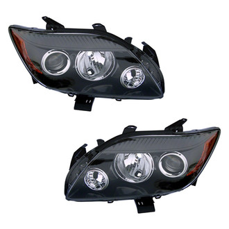 Pacific Best® - Driver and Passenger Side Replacement Headlight Set Lens and Housing (Standard Line)