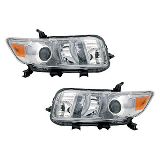 Pacific Best® - Driver and Passenger Side Replacement Headlight Set Lens and Housing (NSF Certified)