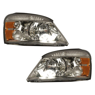 Pacific Best® - Driver and Passenger Side Replacement Headlight Set (Standard Line)