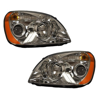 Pacific Best® - Driver and Passenger Side Replacement Headlight Set (Standard Line)