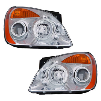 Pacific Best® - Driver and Passenger Side Replacement Headlight Set (Standard Line)