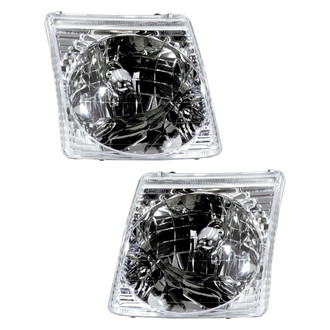 Pacific Best® - Driver and Passenger Side Replacement Headlight Set (CAPA Certified)