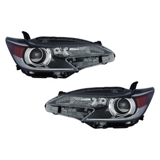Pacific Best® - Driver and Passenger Side Replacement Headlight Set Lens and Housing (CAPA Certified)