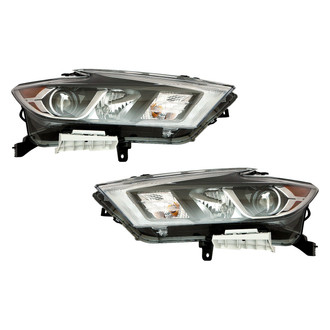 Pacific Best® - Driver and Passenger Side Replacement Headlight Set (Standard Line)