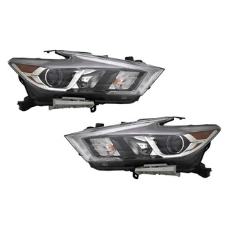 Pacific Best® - Driver and Passenger Side Replacement Headlight Set (CAPA Certified)