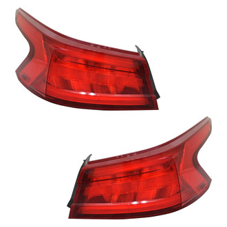 Pacific Best® - Driver and Passenger Side Outer Replacement Tail Lights (Standard Line)