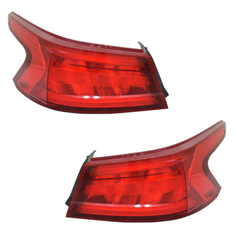 Pacific Best® - Driver and Passenger Side Outer Replacement Tail Lights (CAPA Certified)