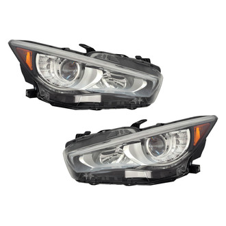 Pacific Best® - Driver and Passenger Side Replacement Headlight Set (Standard Line)