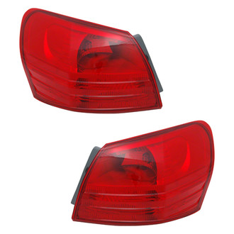 Pacific Best® - Driver and Passenger Side Outer Replacement Tail Lights (CAPA Certified)