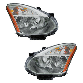 Pacific Best® - Driver and Passenger Side Replacement Headlight Set Lens and Housing (Standard Line)