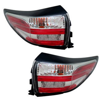 Pacific Best® - Driver and Passenger Side Outer Replacement Tail Lights (CAPA Certified)