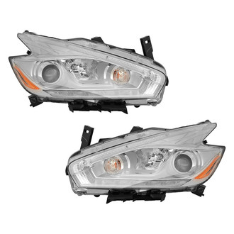 Pacific Best® - Driver and Passenger Side Replacement Headlight Set (CAPA Certified)