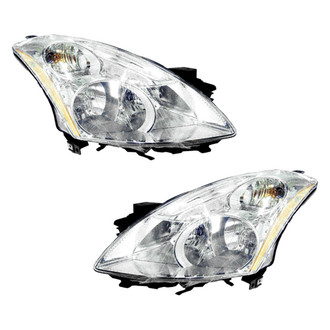 Pacific Best® - Driver and Passenger Side Replacement Headlight Set (NSF Certified)