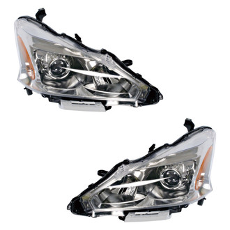 Pacific Best® - Driver and Passenger Side Replacement Headlight Set (NSF Certified)