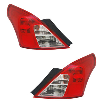 Pacific Best® - Driver and Passenger Side Outer Replacement Tail Lights (Standard Line)