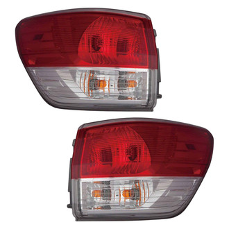 Pacific Best® - Driver and Passenger Side Outer Replacement Tail Lights (CAPA Certified)