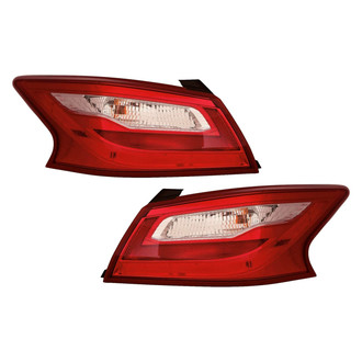 Pacific Best® - Driver and Passenger Side Outer Replacement Tail Lights (Standard Line)