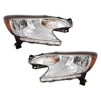 Pacific Best® - Driver and Passenger Side Replacement Headlight Set (NSF Certified)