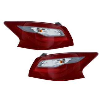 Pacific Best® - Driver and Passenger Side Outer Replacement Tail Lights (CAPA Certified)