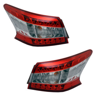 Pacific Best® - Driver and Passenger Side Outer Replacement Tail Lights (Standard Line)