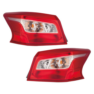 Pacific Best® - Driver and Passenger Side Outer Replacement Tail Lights (Standard Line)