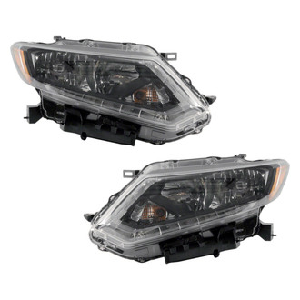 Pacific Best® - Driver and Passenger Side Replacement Headlight Set (NSF Certified)