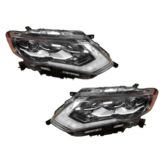 Pacific Best® - Driver and Passenger Side Replacement Headlight Set (NSF Certified)