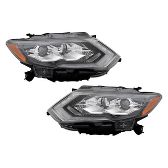 Pacific Best® - Driver and Passenger Side Replacement Headlight Set (CAPA Certified)