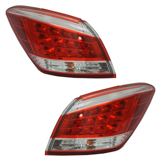 Pacific Best® - Driver and Passenger Side Outer Replacement Tail Lights (Standard Line)