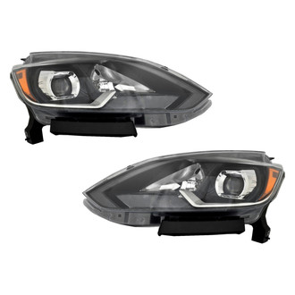 Pacific Best® - Driver and Passenger Side Replacement Headlight Set (Standard Line)