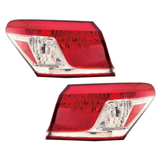 Pacific Best® - Driver and Passenger Side Outer Replacement Tail Light Lens and Housings (Standard Line)