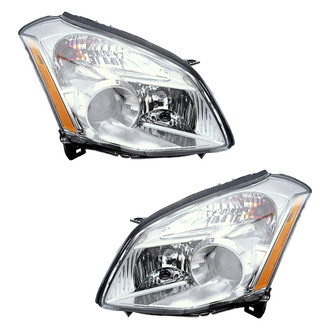 Pacific Best® - Driver and Passenger Side Replacement Headlight Set (Standard Line)