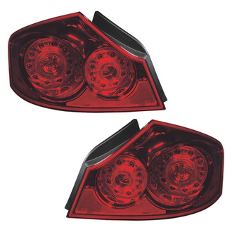 Pacific Best® - Driver and Passenger Side Outer Replacement Tail Lights (CAPA Certified)