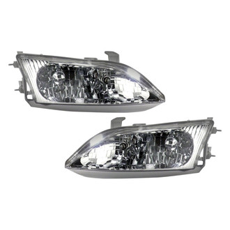 Pacific Best® - Driver and Passenger Side Replacement Headlight Set (Standard Line)