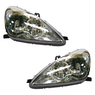 Pacific Best® - Driver and Passenger Side Replacement Headlight Set Lens and Housing (Standard Line)