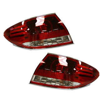 Pacific Best® - Driver and Passenger Side Outer Replacement Tail Light Lens and Housings (Standard Line)