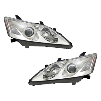 Pacific Best® - Driver and Passenger Side Replacement Headlight Set Lens and Housing (Standard Line)