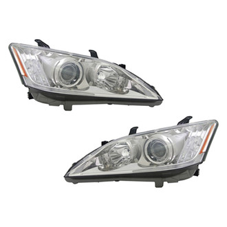 Pacific Best® - Driver and Passenger Side Replacement Headlight Set Lens and Housing (Standard Line)