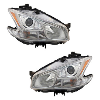 Pacific Best® - Driver and Passenger Side Replacement Headlight Set (NSF Certified)